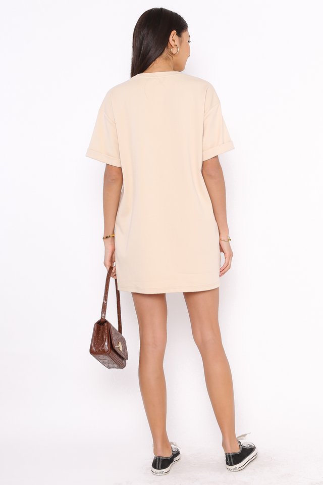 CASSIE SHIRT DRESS (MILK TEA) 