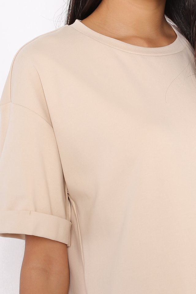 CASSIE SHIRT DRESS (MILK TEA) 