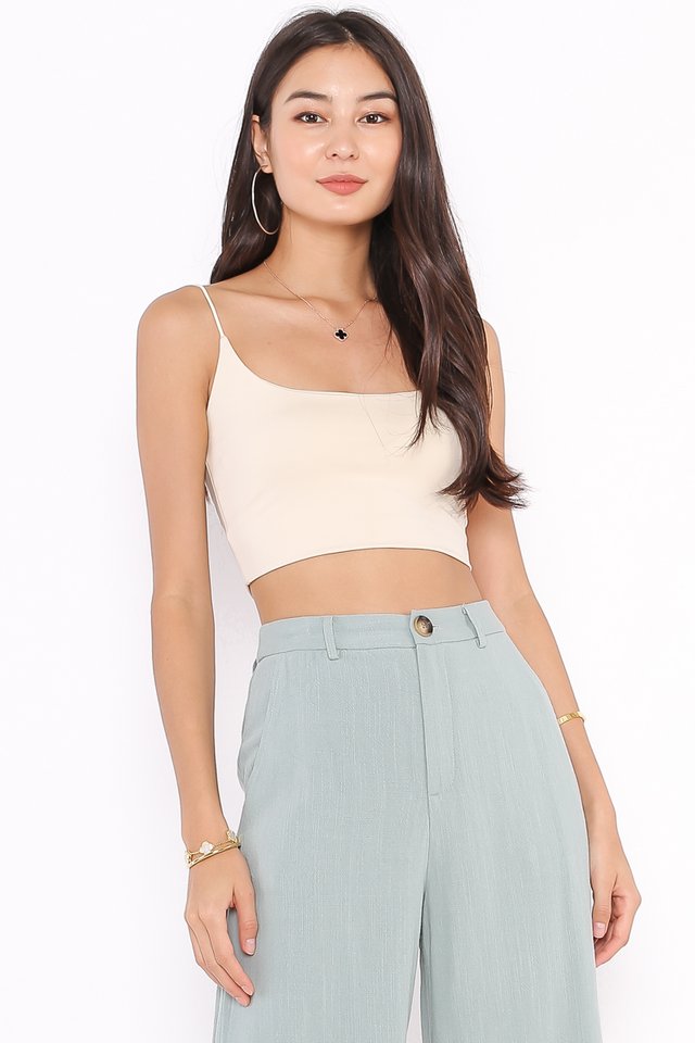 *BACKORDER* WINNIE WIDE U-NECK TOP (MILK TEA)