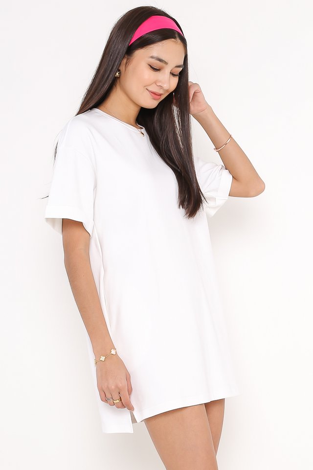 CASSIE SHIRT DRESS (WHITE)