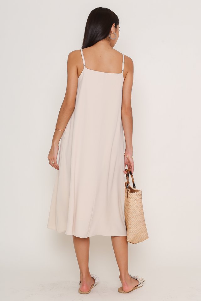 TALLULA TENT DRESS (MILK TEA BEIGE)