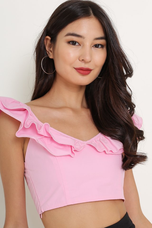FLUTE FLUTTER TOP (PINK)