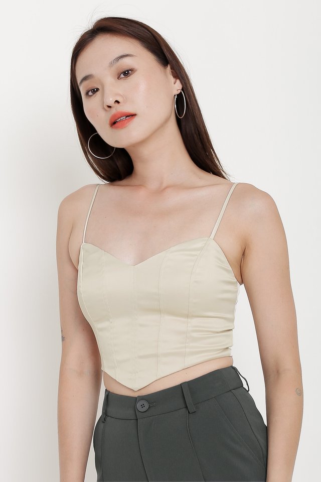 CLEO CORSET TOP (CHAMPAGNE GOLD)
