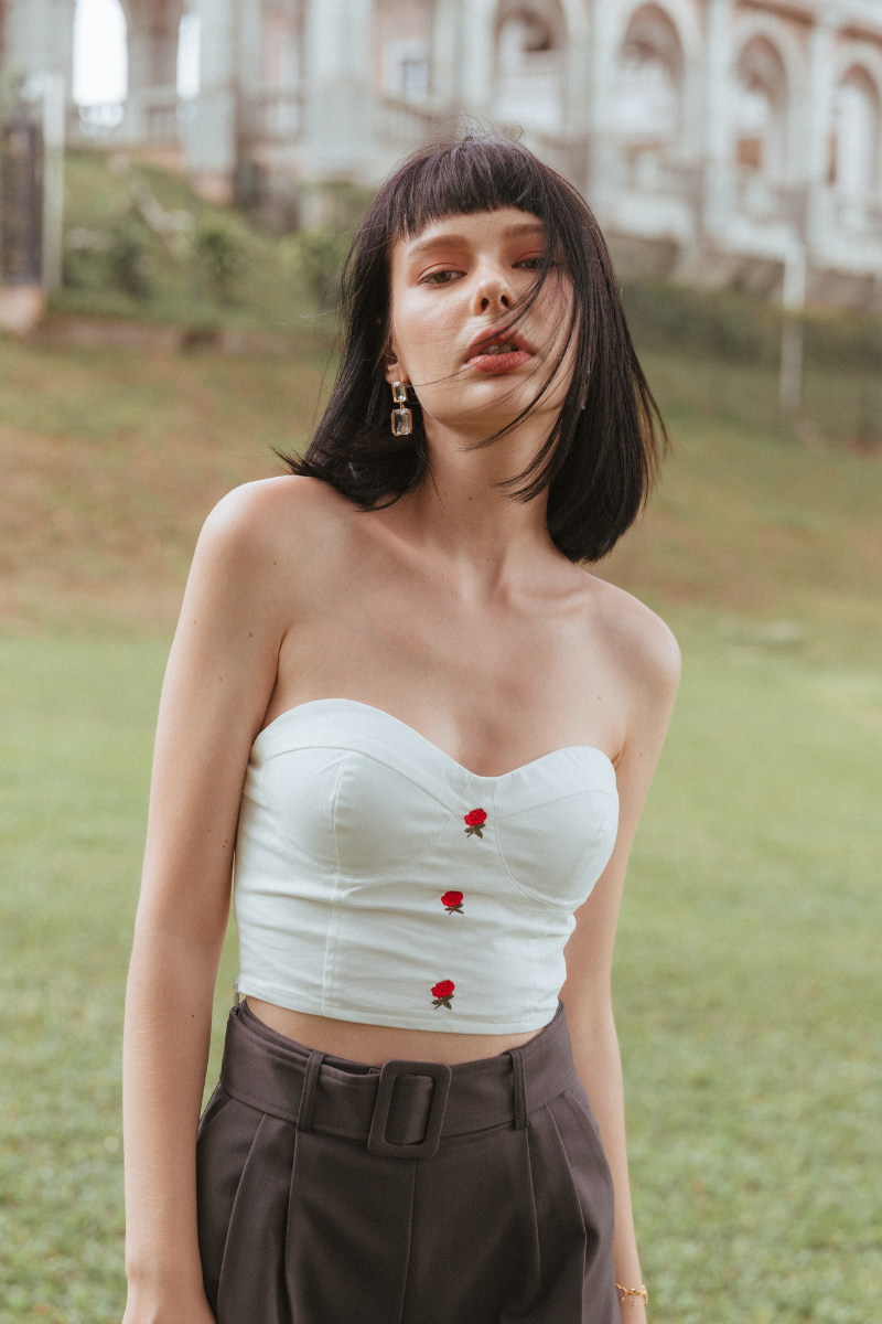 ROSE TUBE TOP (WHITE) 