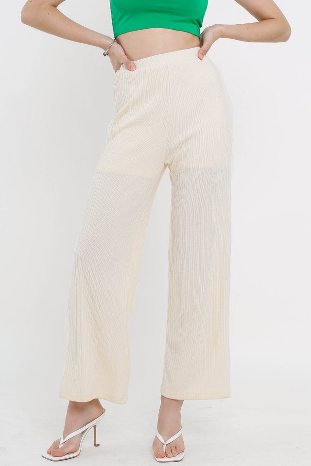 RIVA RIBBED PANTS (IVORY CREAM)