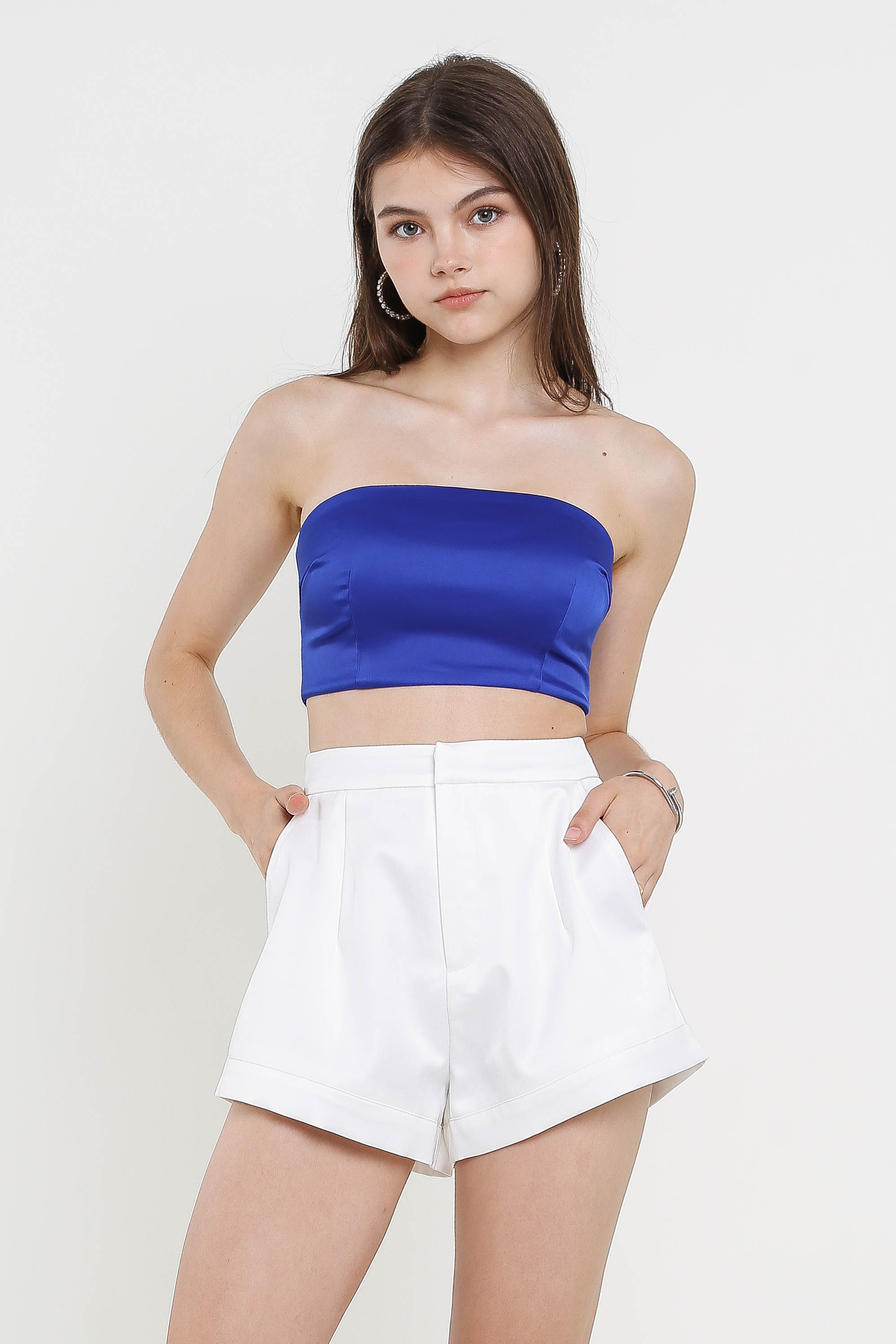 TRISHA TUBE TOP (COBALT BLUE)