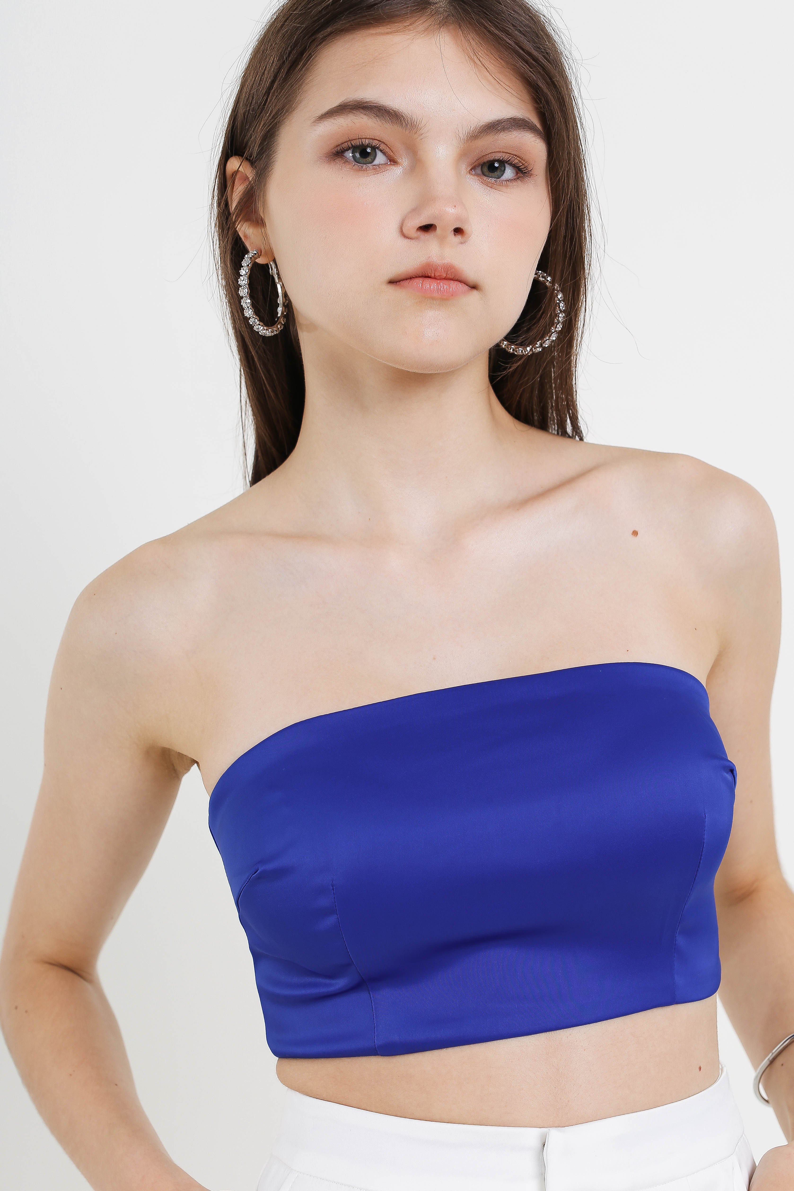 TRISHA TUBE TOP (COBALT BLUE)