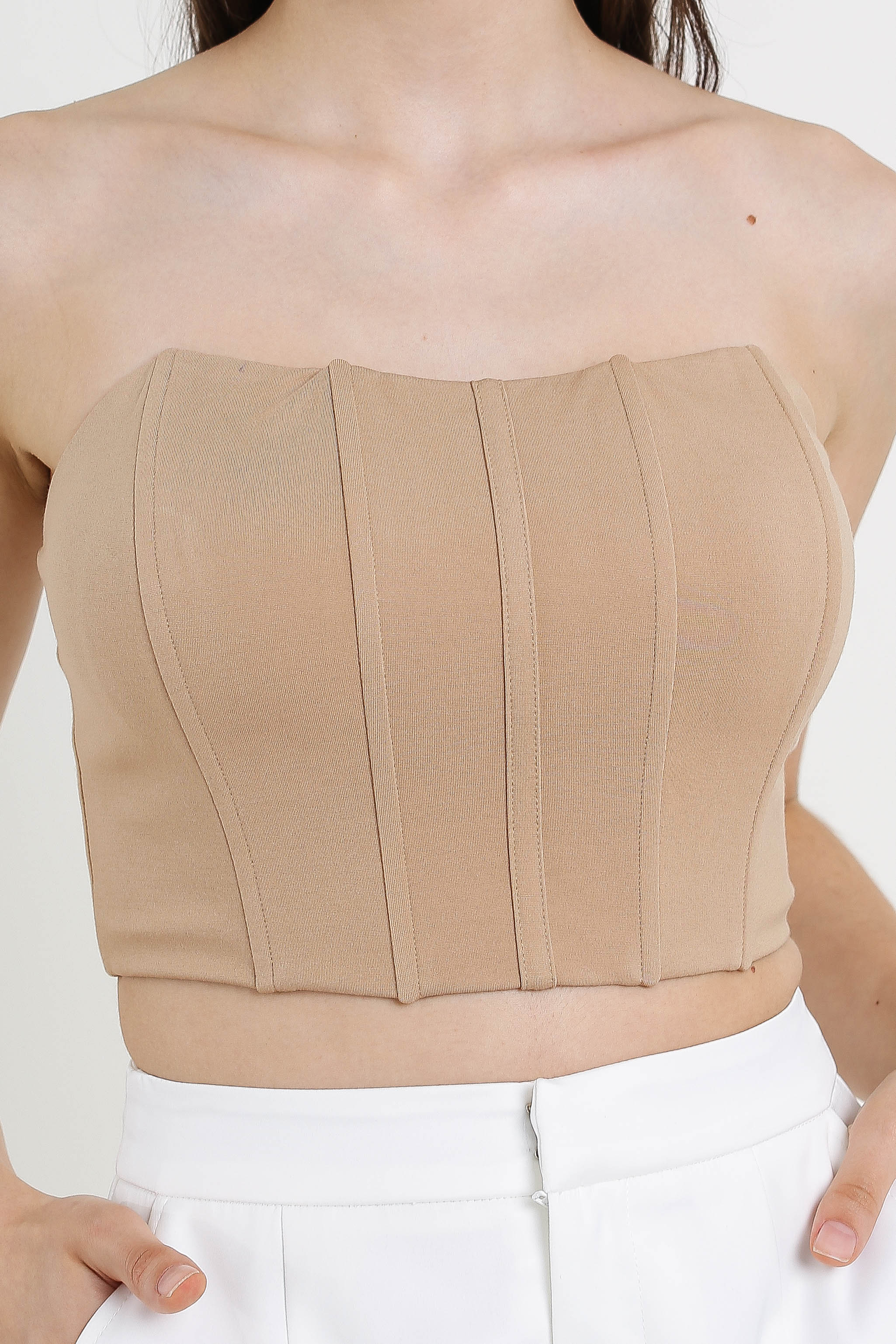 CRYSTAL CORSET TOP (NUDE)