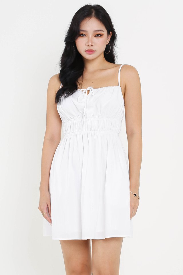 TRINA TIERED DRESS (WHITE)
