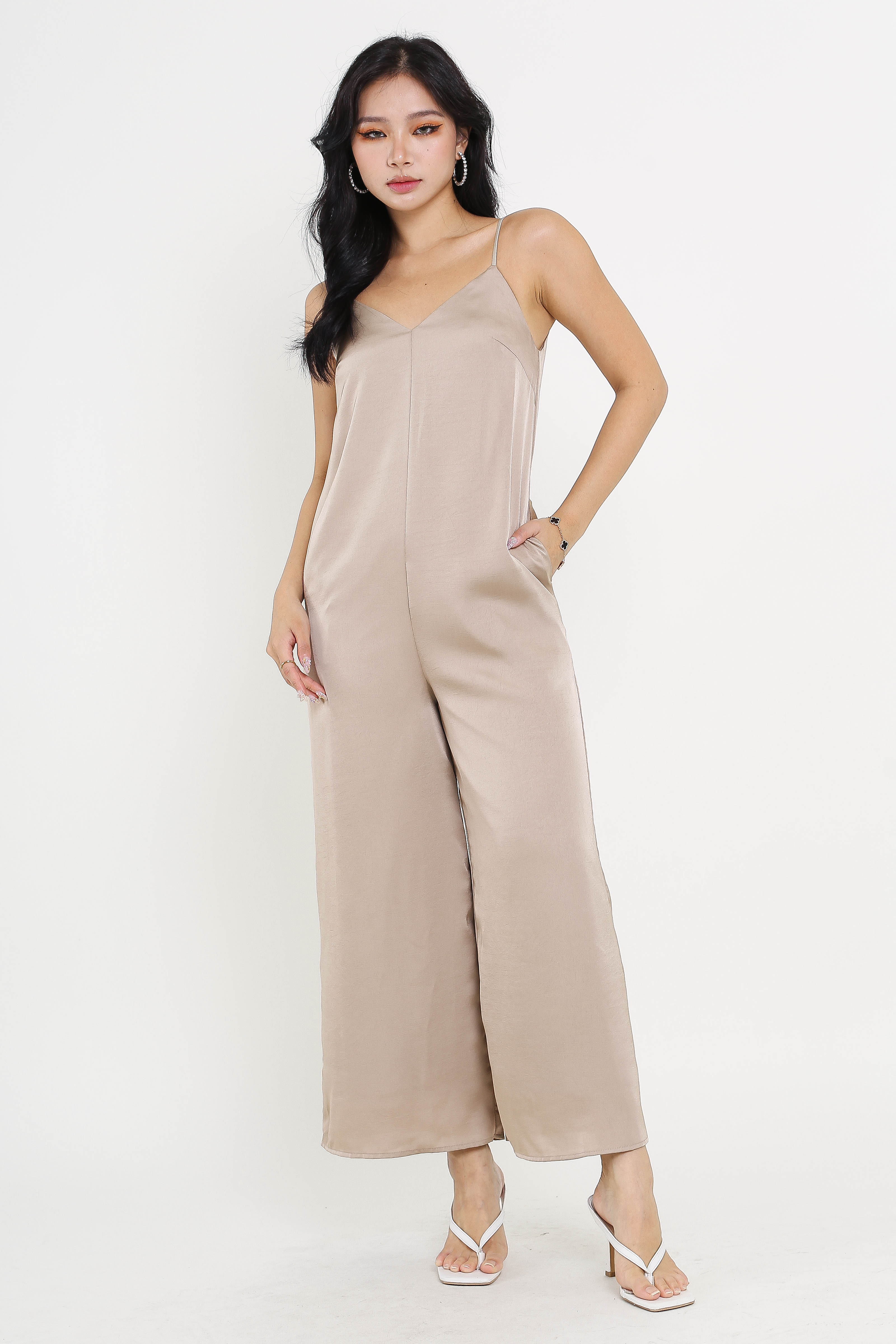 MELANIE MAXI JUMPSUIT (CHAMPAGNE)