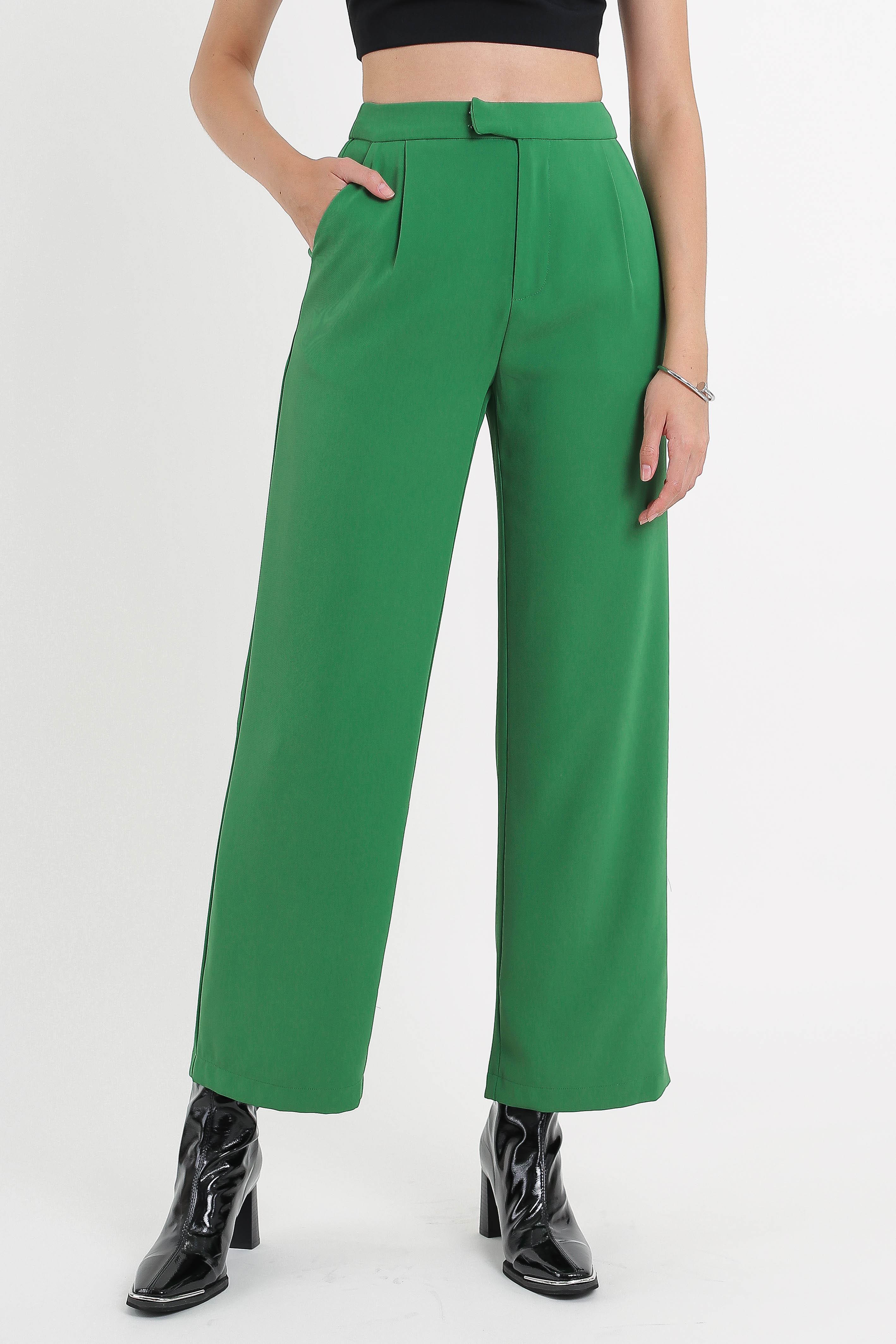 TAYLOR THIGH GAP PANTS (KELLY GREEN)