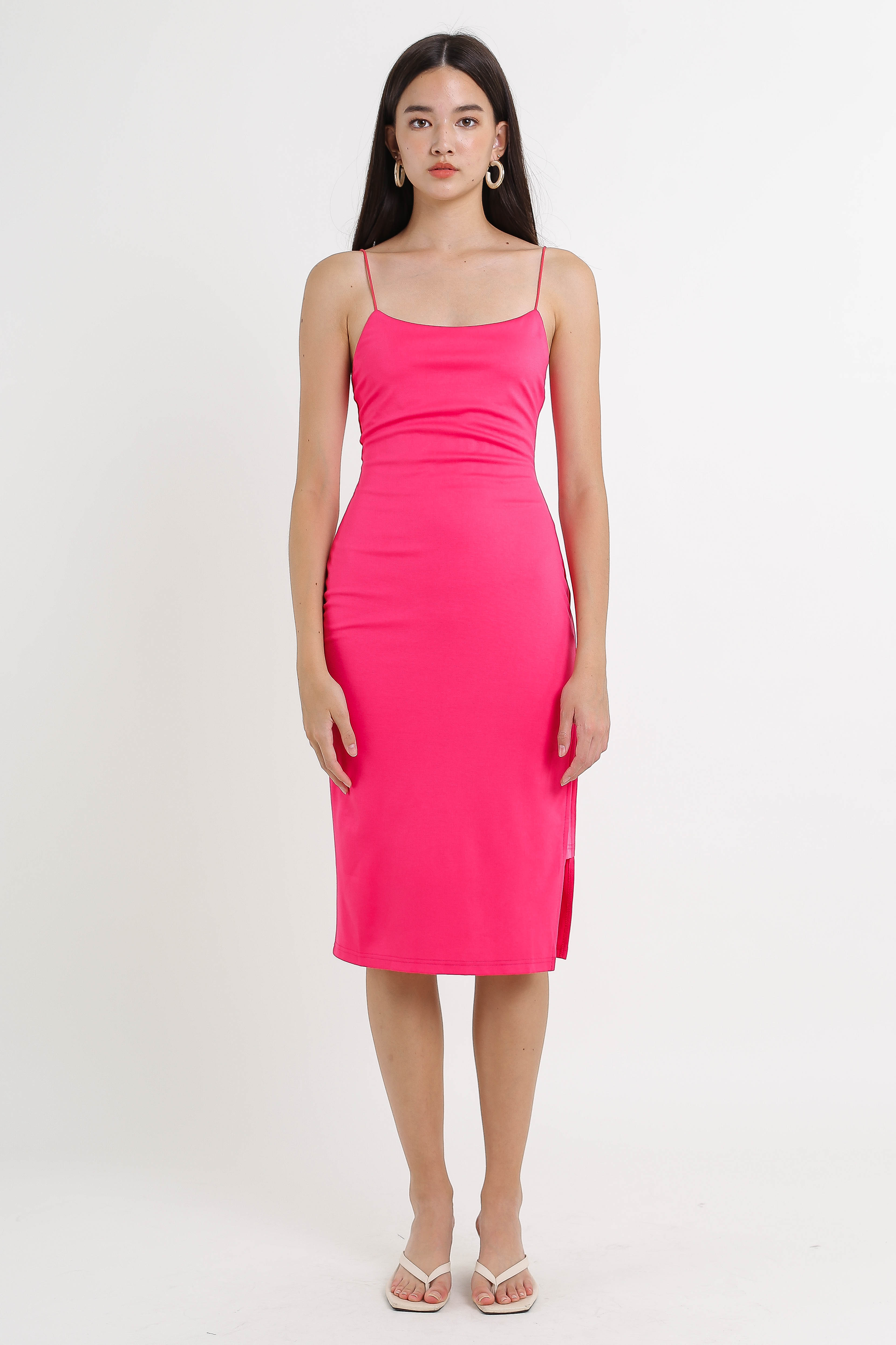 MADISON M DRESS (HOT PINK)