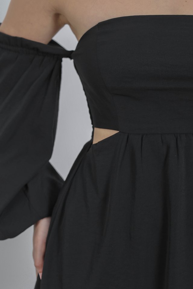 ORI OFF-SHOULDER DRESS (BLACK)