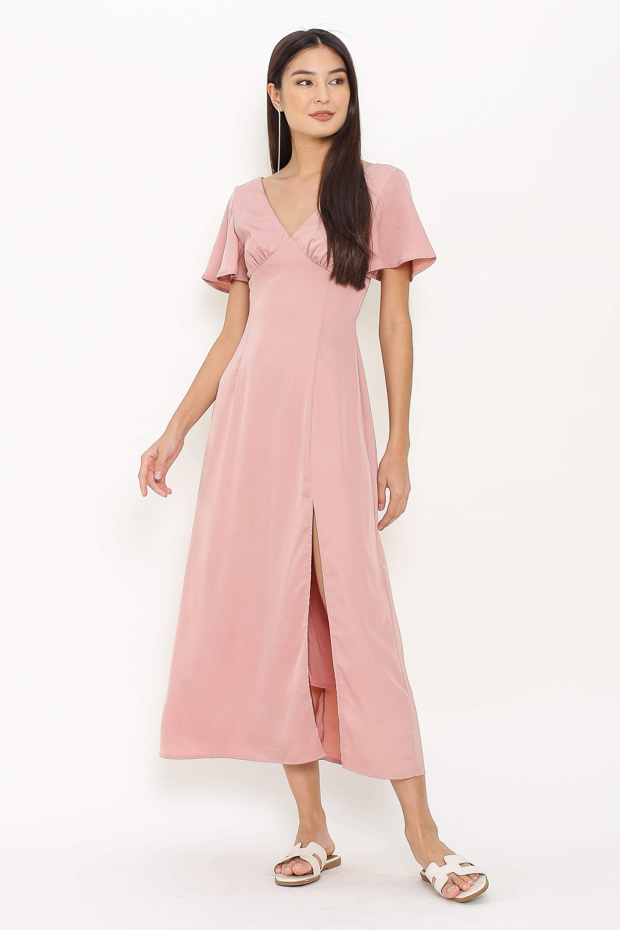 SCARLET SLEEVE MAXI (DUSTY ROSE)