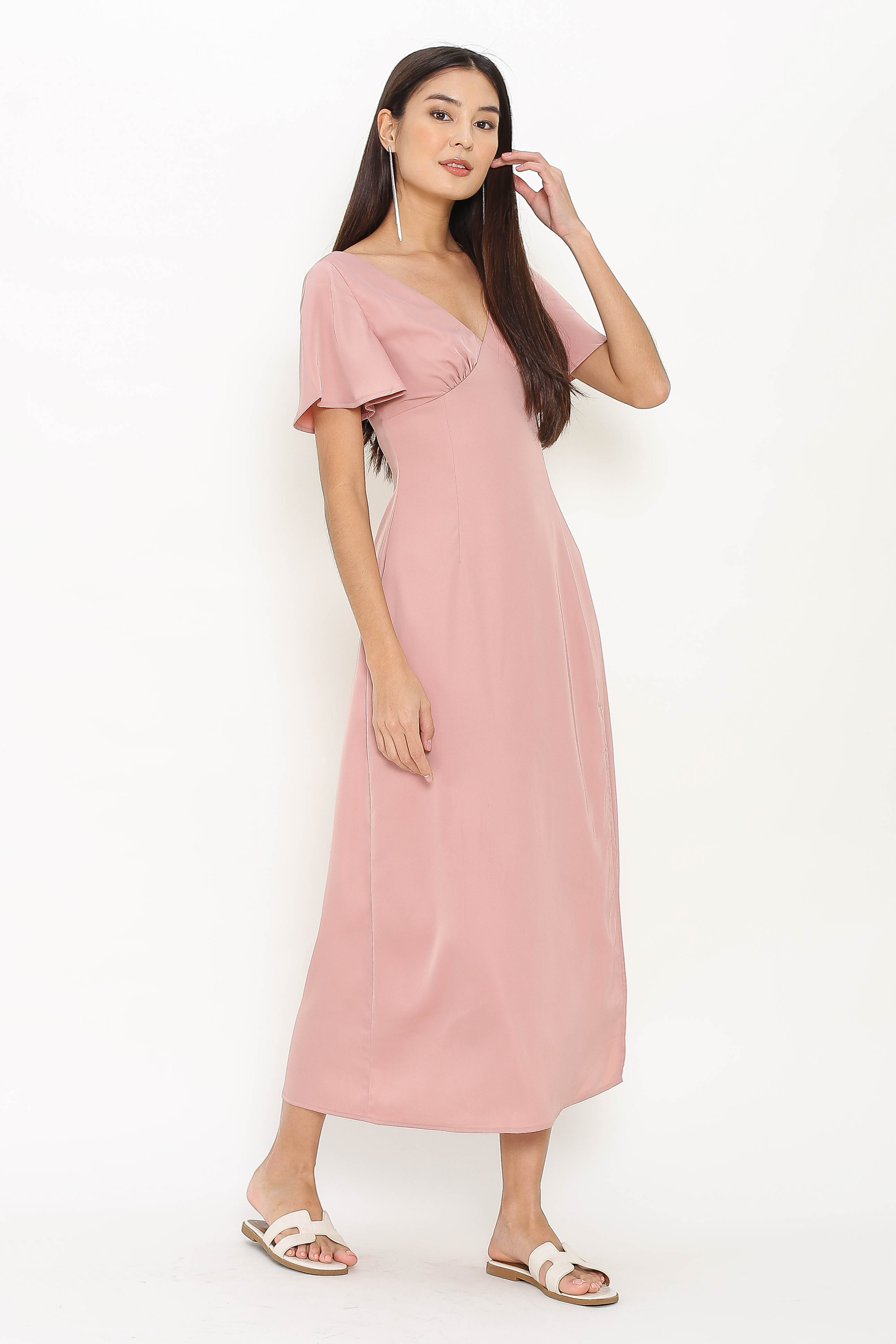 SCARLET SLEEVE MAXI (DUSTY ROSE)