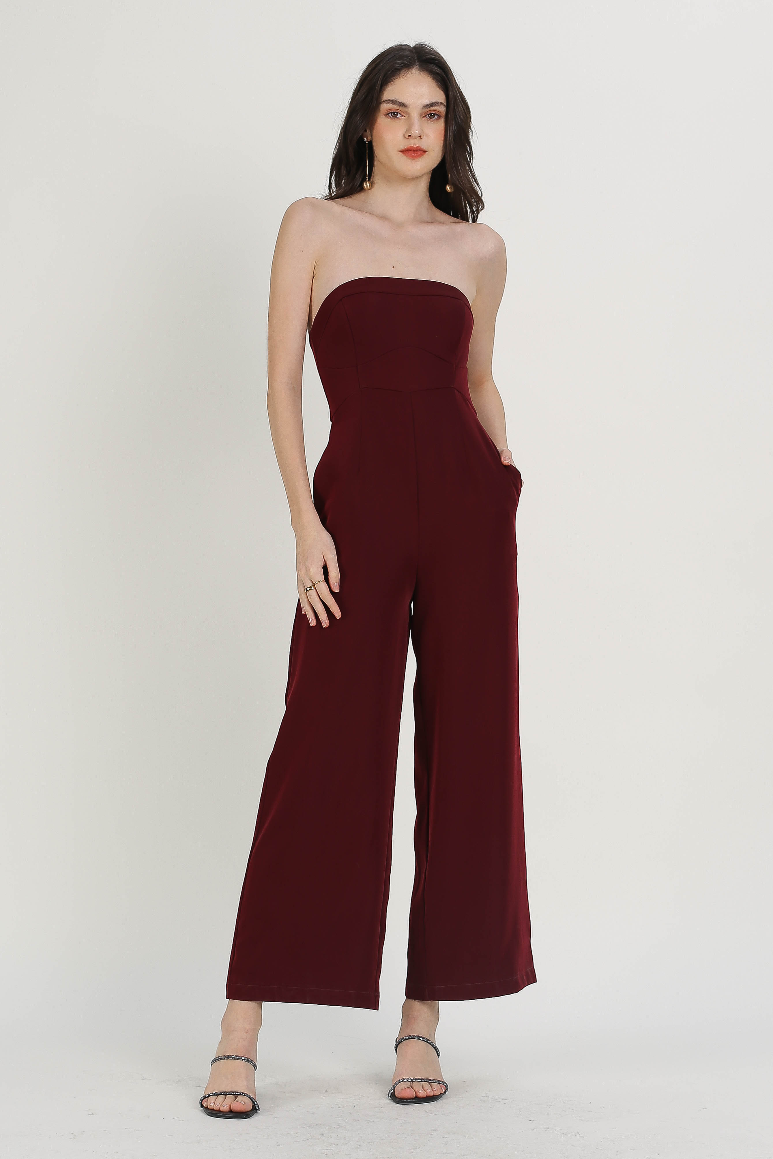 TULA TUBE JUMPSUIT (DEEP BURGUNDY)