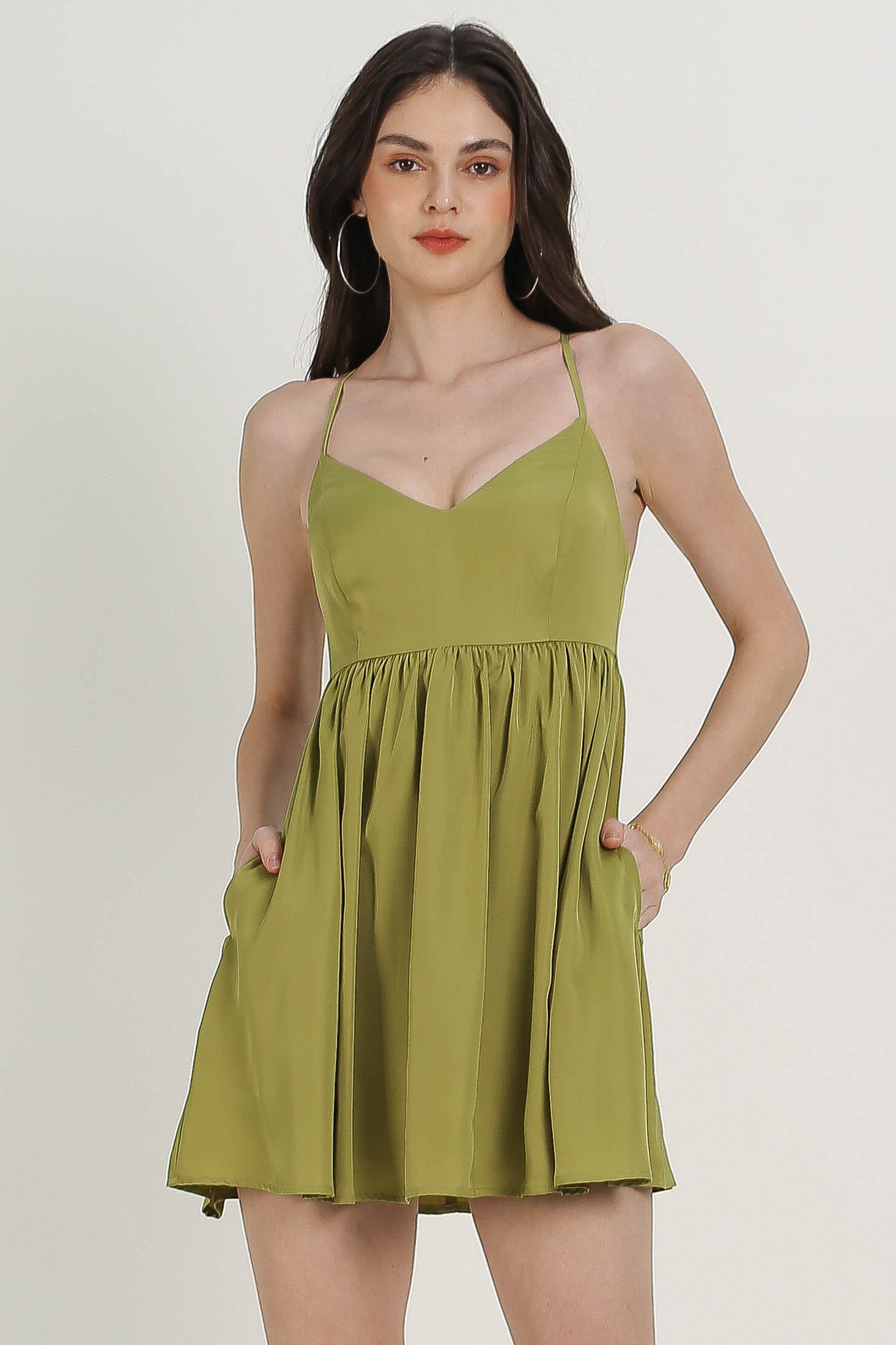 BECKY BABYDOLL DRESS (PISTACHIO)