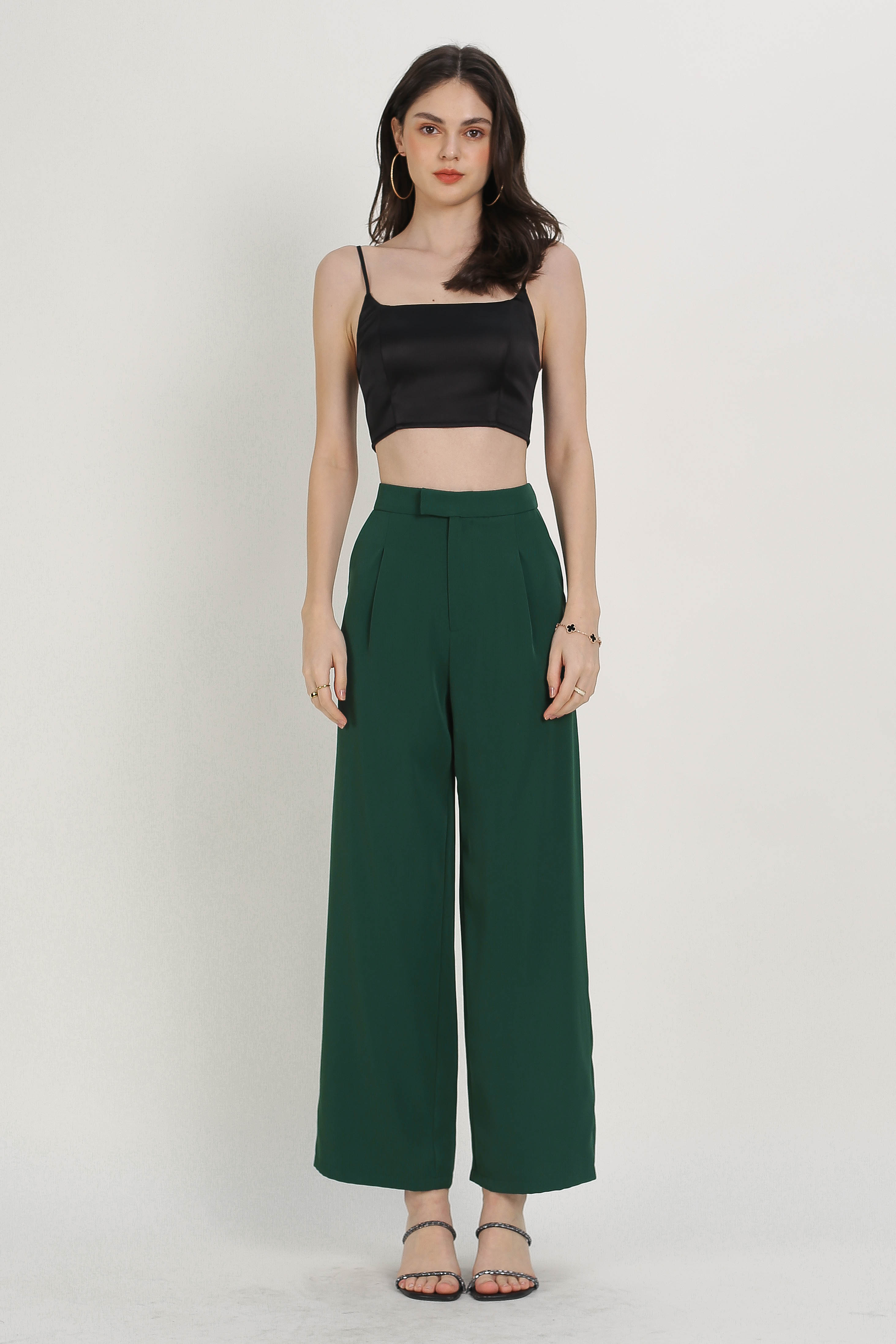 WESLEY WIDE LEG PANTS (EMERALD)