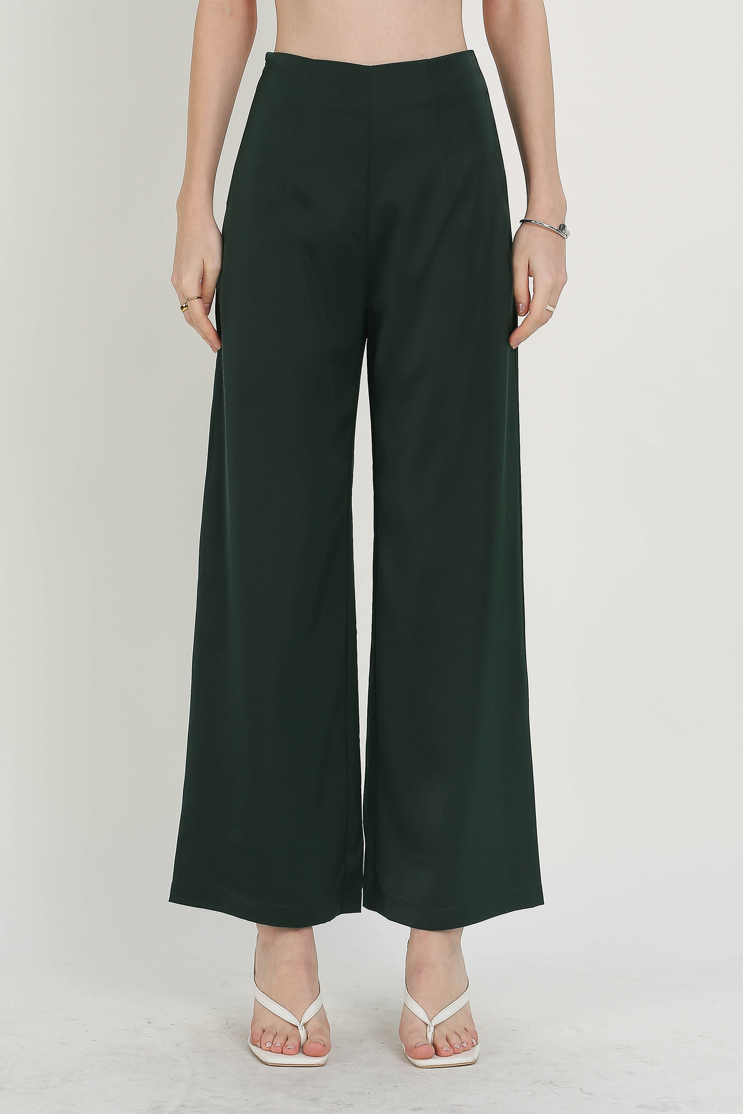 SUPER SATIN PANTS (EMERALD GREEN)