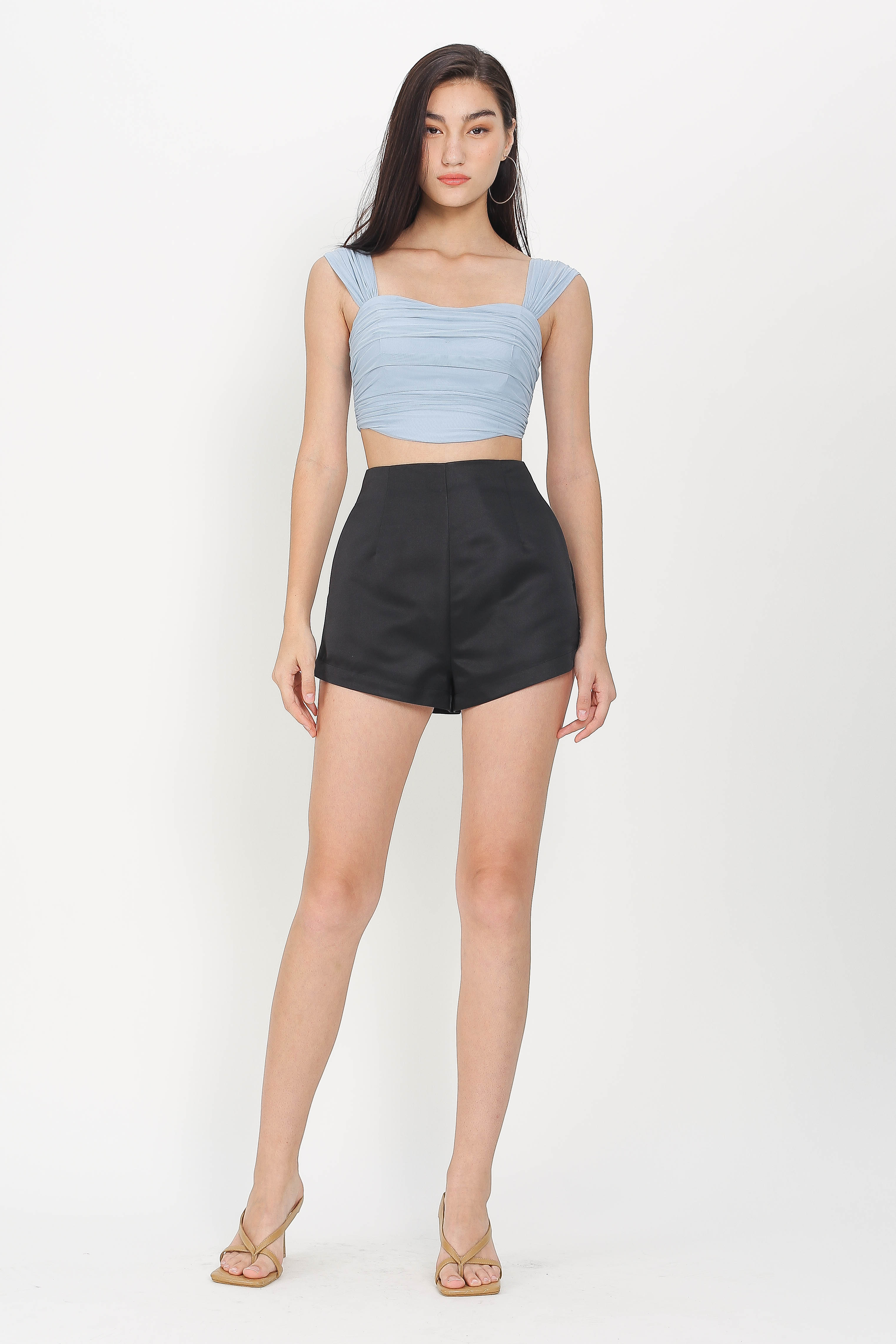 MINI MESH TOP (DOVE BLUE)