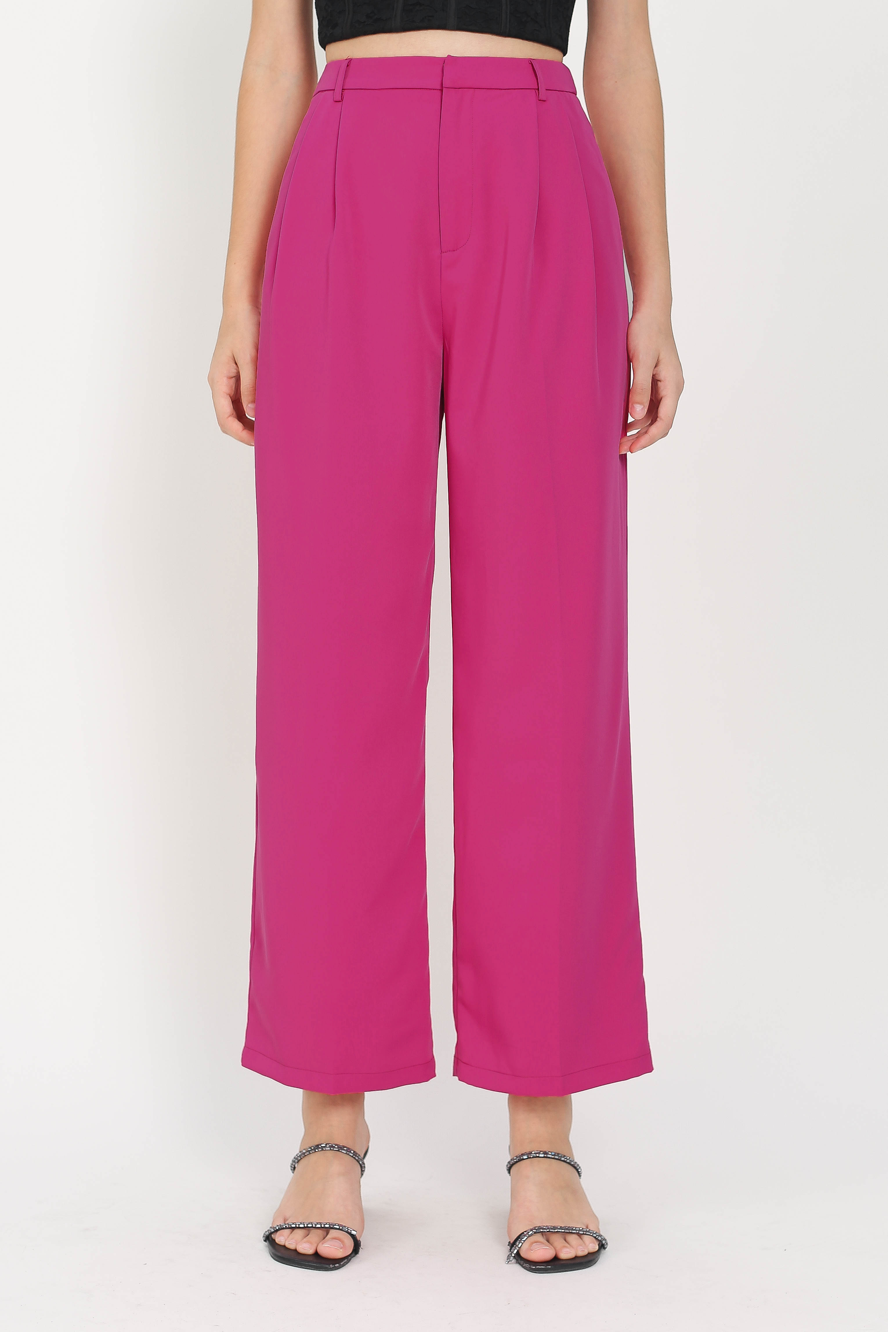 SKYLAR STRAIGHT LEG PANTS (MAGENTA)